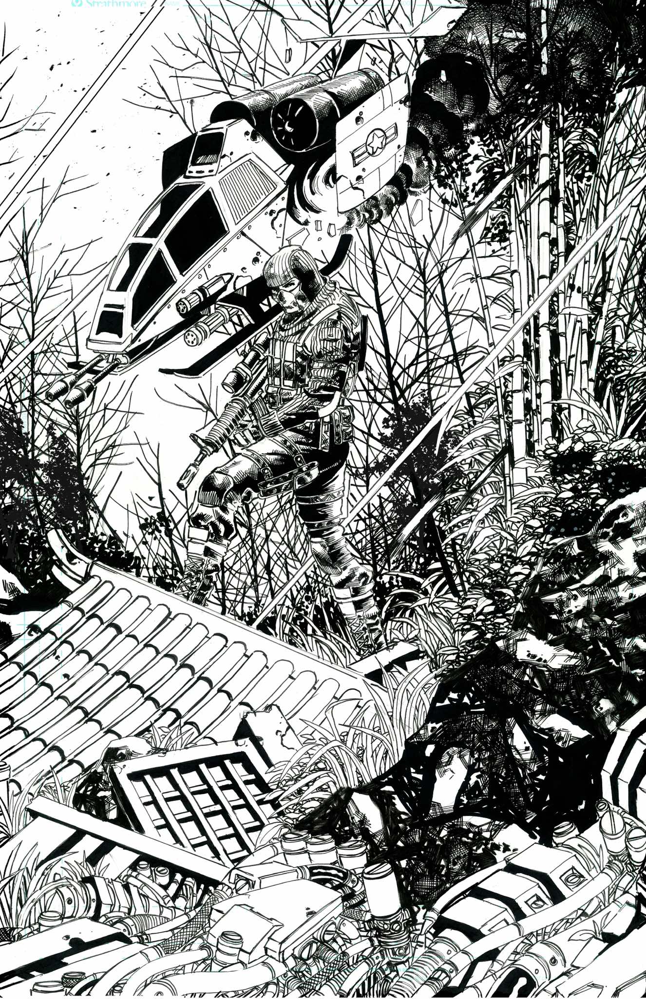 Jimbo Salgado Original Art G.I.Joe ARAH Silent Missions: Jinx #1 Connecting Cover