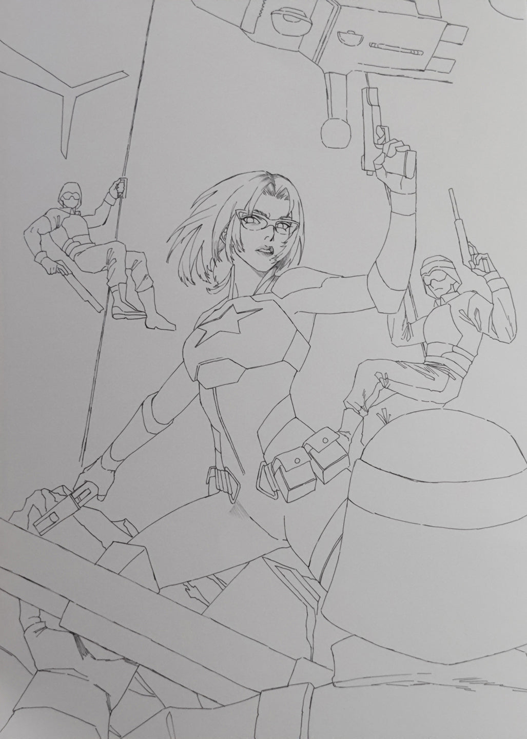 AKA Original Art G.I. Joe #11 Baroness Cover