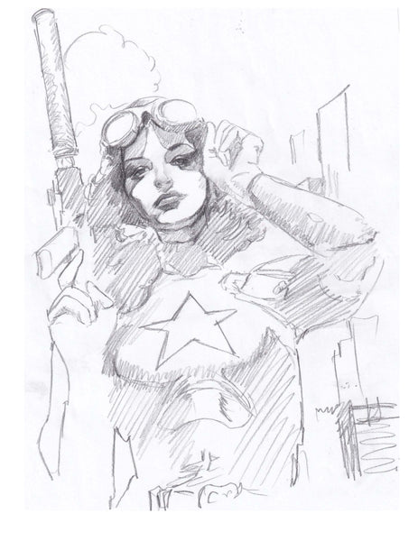 Ito Original Art G.I. Joe #9 Cover Pencil Prelim