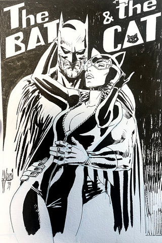 December 09 Advent Calendar Guillem March Original Art Batman & Catwoman Illustration