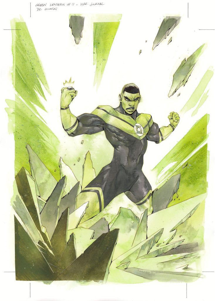 Chuma Hill Original Art Green Lantern: War Journal #11 Cover Comic Art