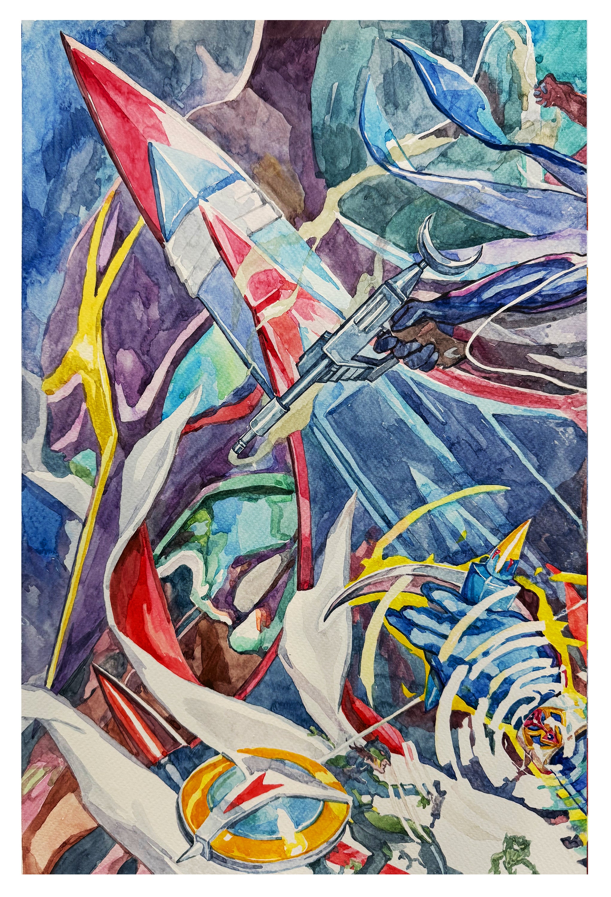 Sunghan Yune Original Art Gatchaman Wraparound Double Cover (2 Pieces)