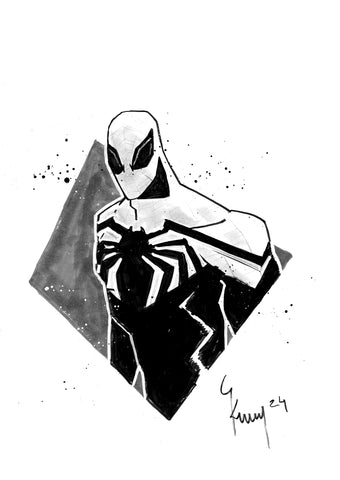 George Kambadais Original Art Superior Spider-Man A4 Headshot