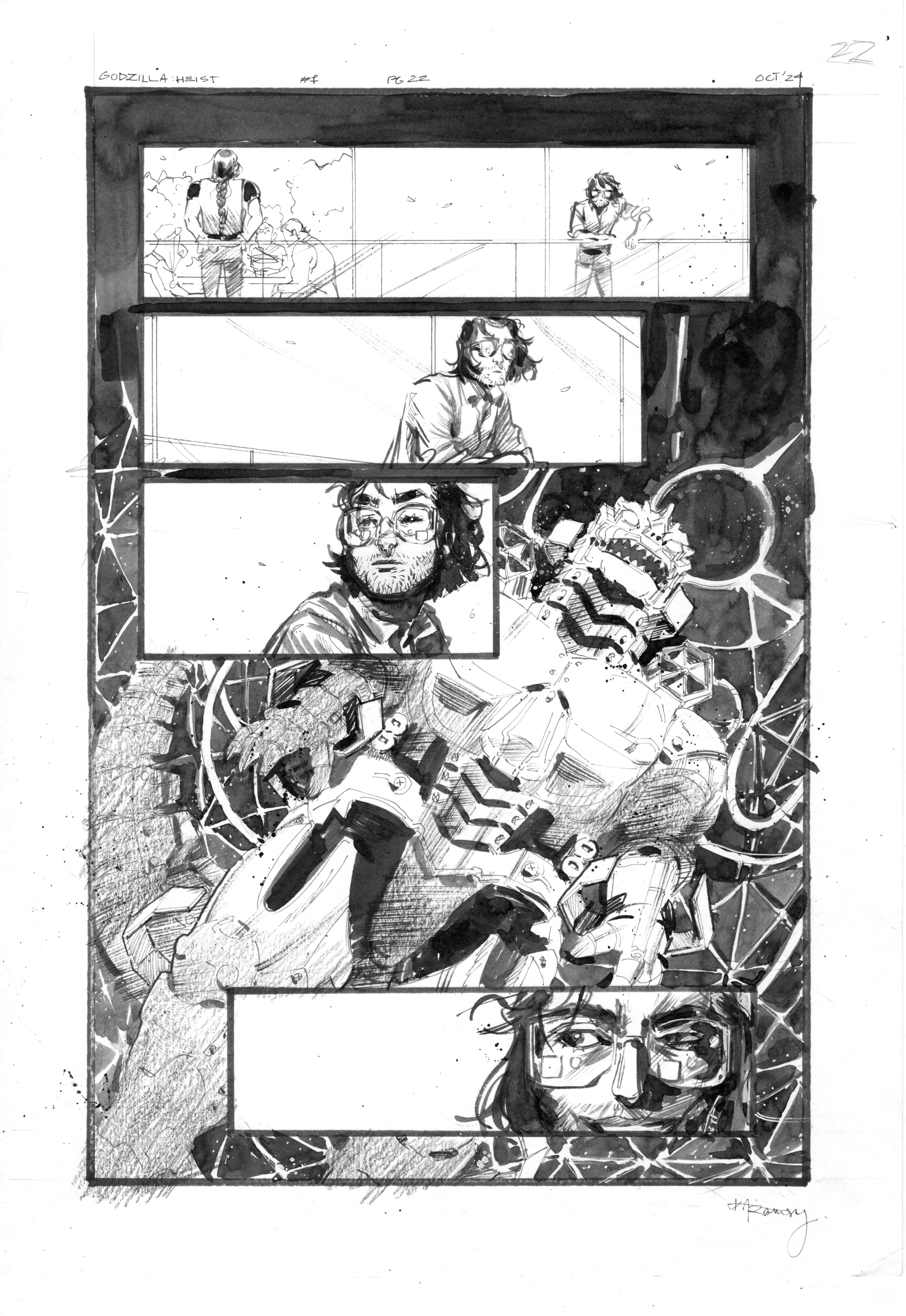 Kelsey Ramsay Original Art Godzilla: Heist #1 Page 22