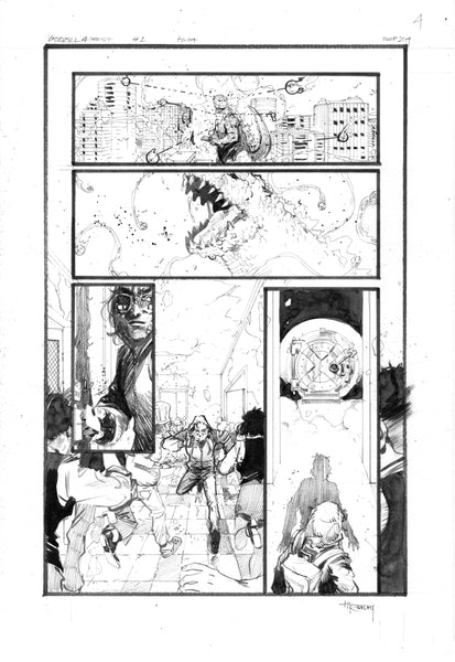 Kelsey Ramsay Original Art Godzilla: Heist #1 Page 4