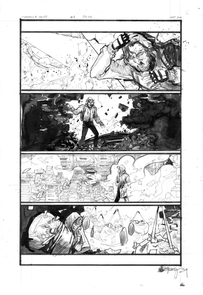 Kelsey Ramsay Original Art Godzilla: Heist #1 Page 6 Comic Art