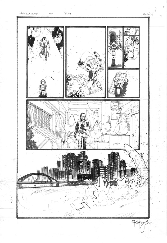 Kelsey Ramsay Original Art Godzilla: Heist #1 Page 9 Comic Art