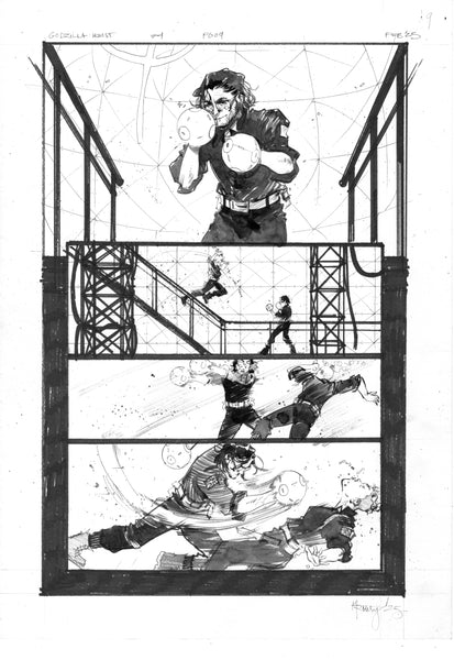 Kelsey Ramsay Original Art Godzilla: Heist #4 Page 9