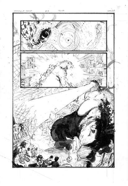 Kelsey Ramsay Original Art Godzilla: Heist #1 Page 5