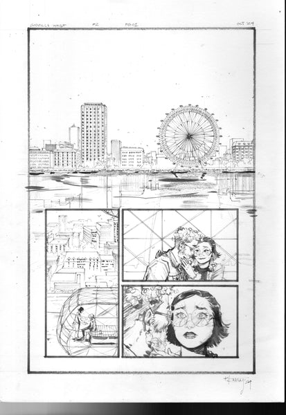 Kelsey Ramsay Original Art Godzilla: Heist #2 Page 1