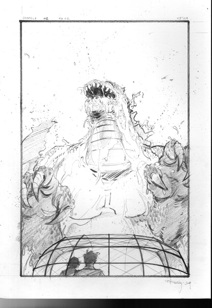 Kelsey Ramsay Original Art Godzilla: Heist #2 Page 2