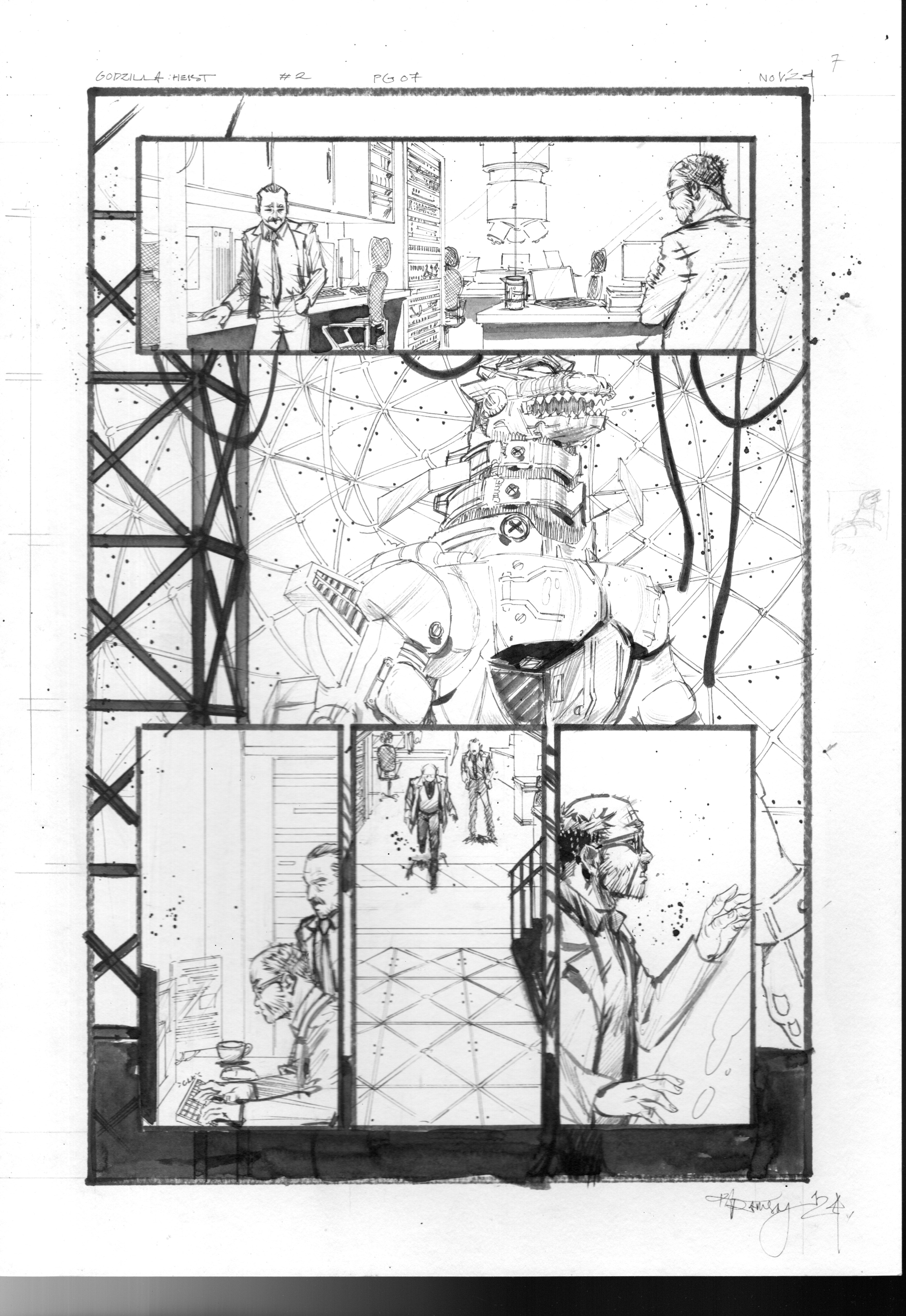 Kelsey Ramsay Original Art Godzilla: Heist #2 Page 7
