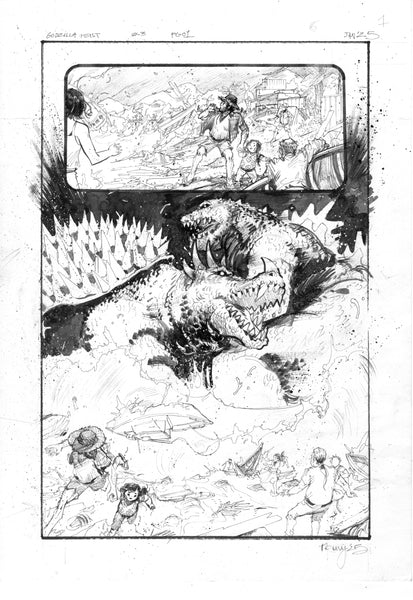 Kelsey Ramsay Original Art Godzilla: Heist #3 Page 1