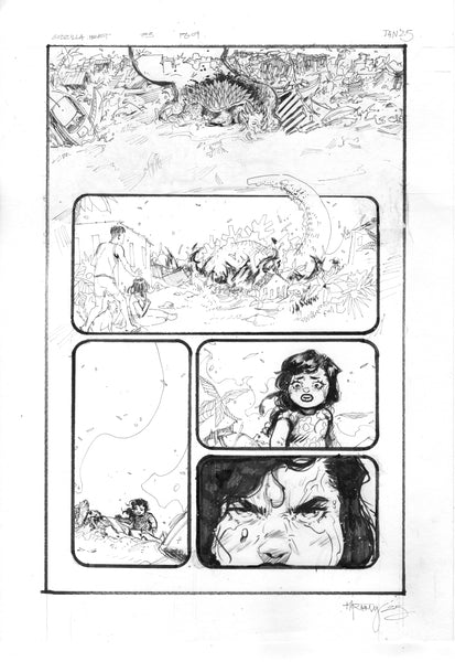 Kelsey Ramsay Original Art Godzilla: Heist #3 Page 4