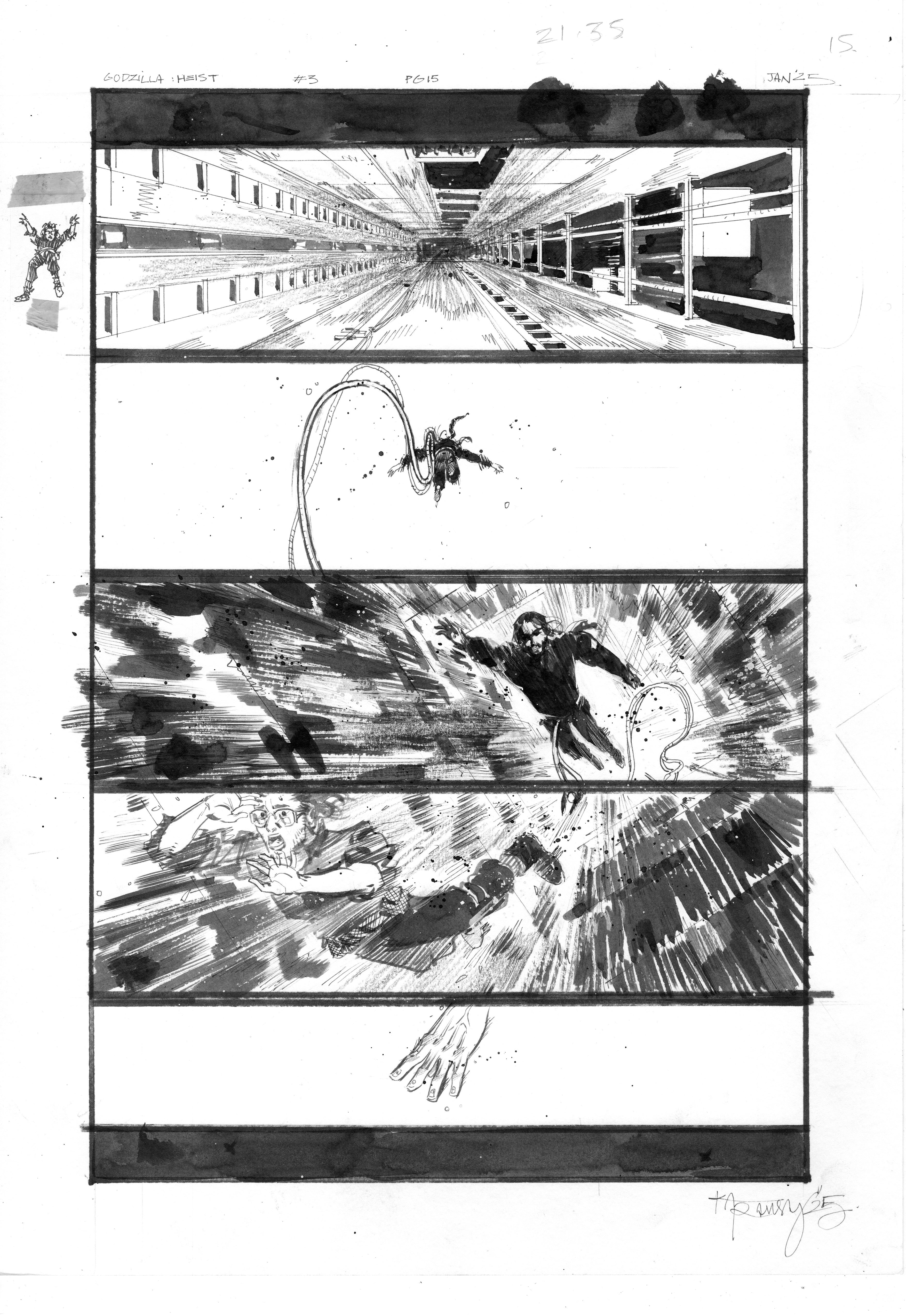 Kelsey Ramsay Original Art Godzilla: Heist #3 Page 15