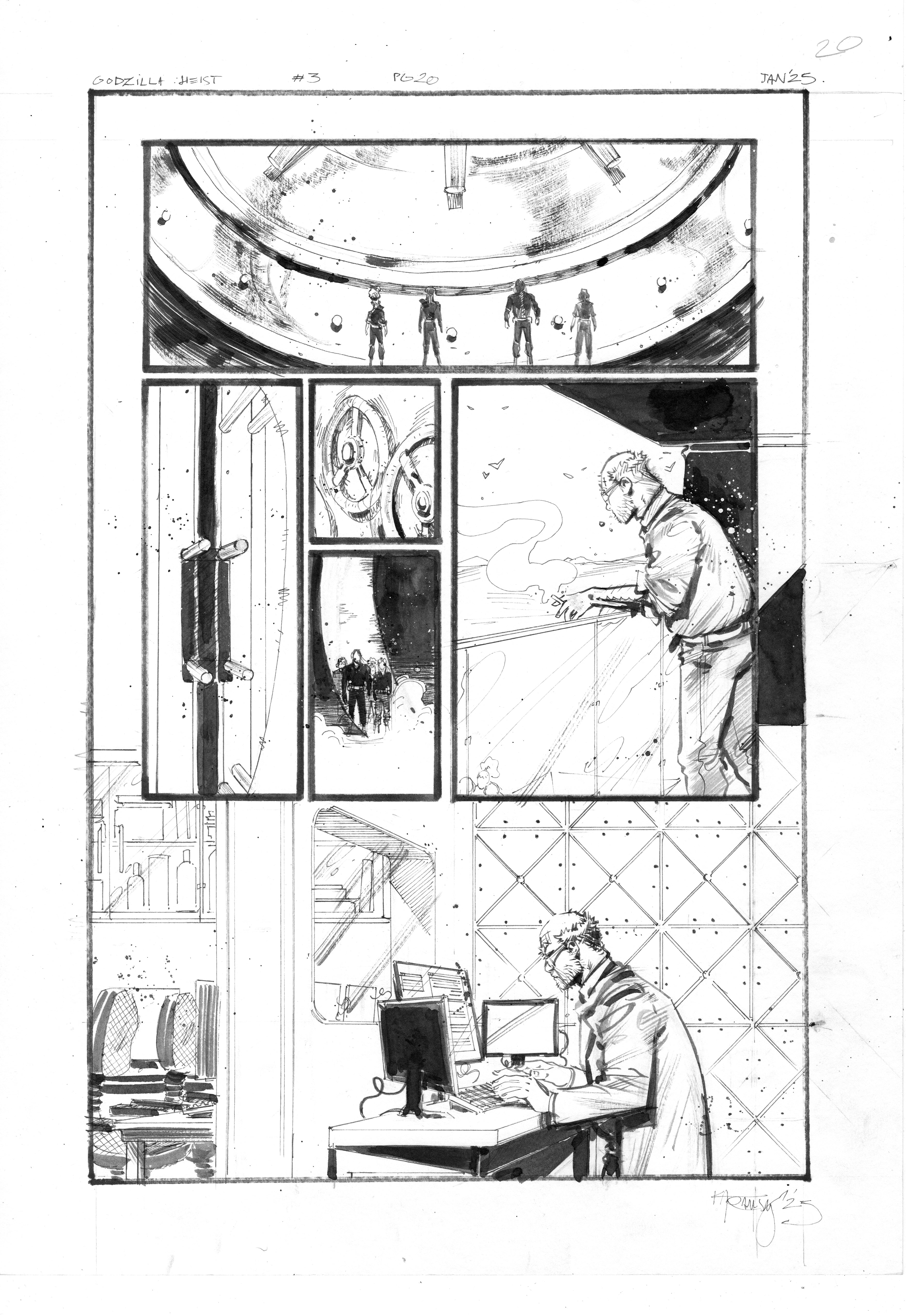 Kelsey Ramsay Original Art Godzilla: Heist #3 Page 20
