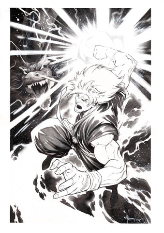 Francesco Manna Original Art Goku Illustration