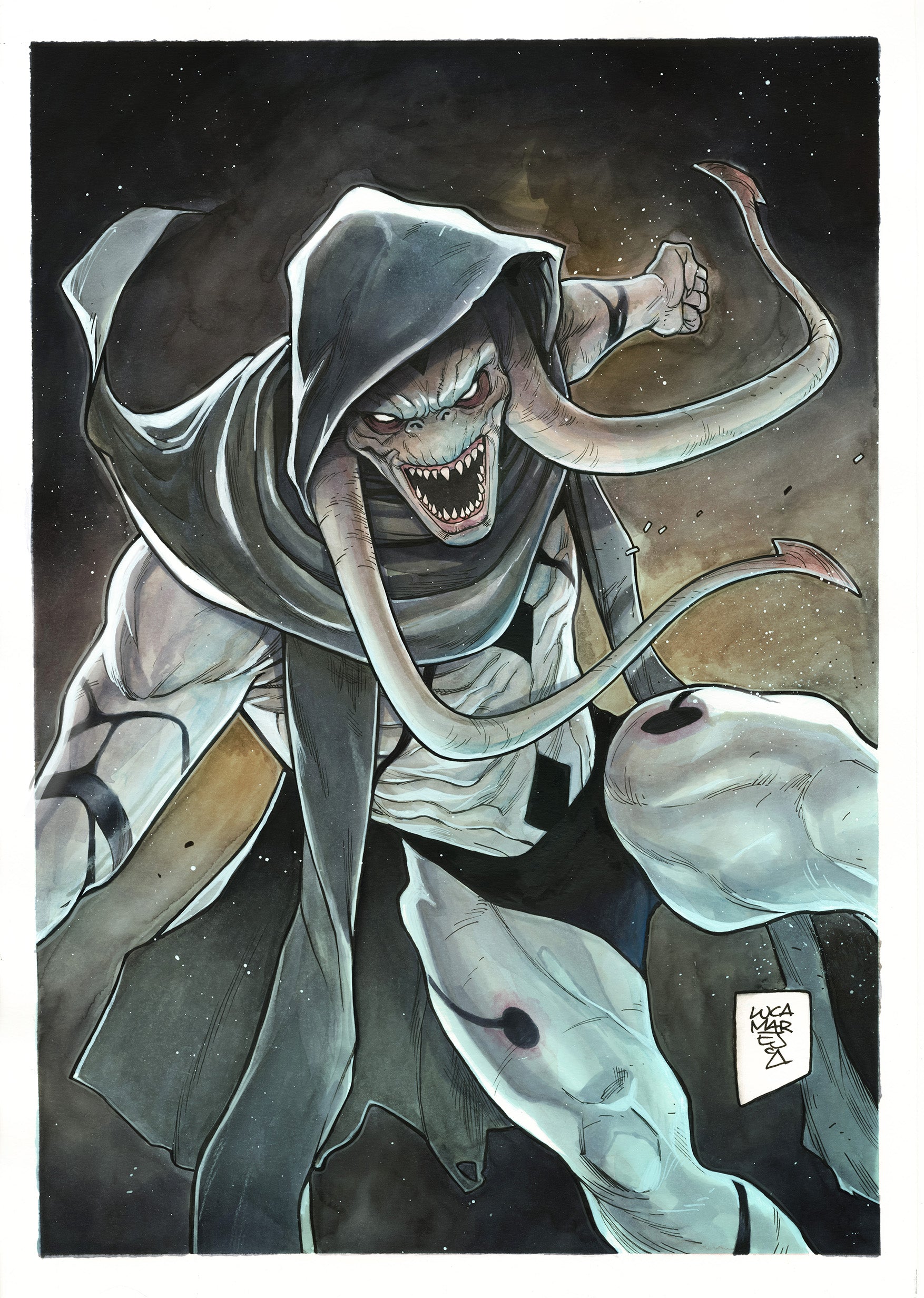 Luca Maresca Original Art Gorr Panini Marvel Anthology Trading Card