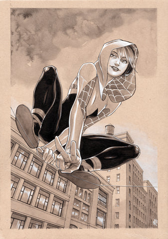 Guillaume Martinez Original Art Spider-Verse Spider-Gwen Illustration