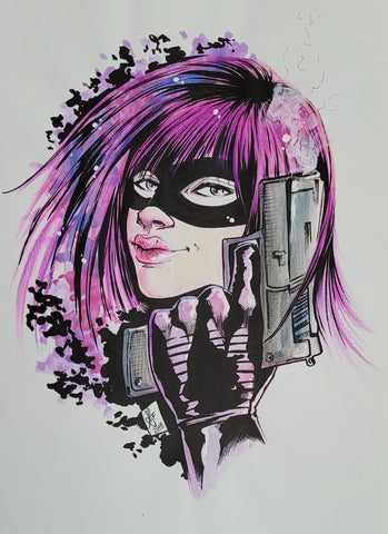 Francesca Fantini Original Art Hit Girl Illustration