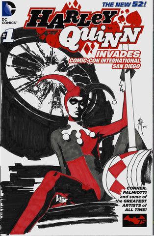Seth Adams Original Art Harley Quinn Blank Cover