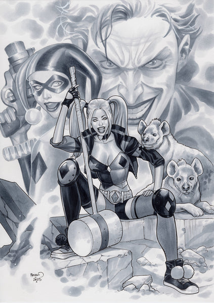 Paul Renaud Original Art Harley Quinn DC Females Collection Illustration