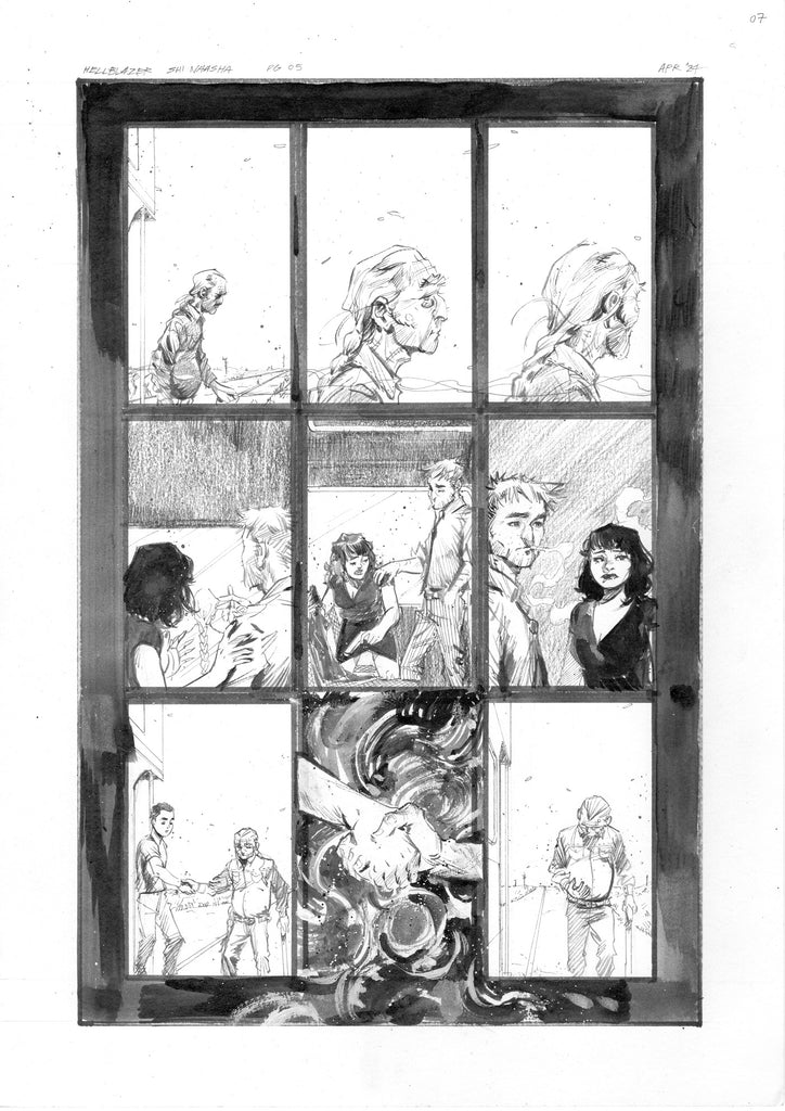 Kelsey Ramsay Original Art Hellblazer: Dead in America #5 Page 5 Comic Art