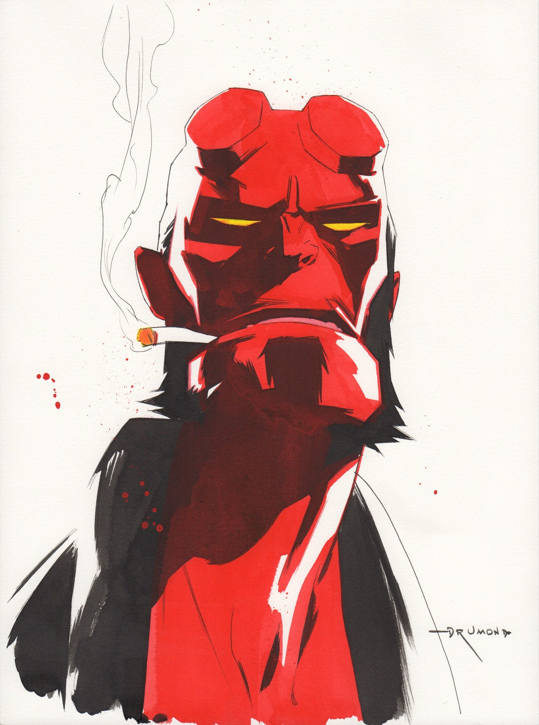 Ricardo Drumond Original Art Hellboy Illustration