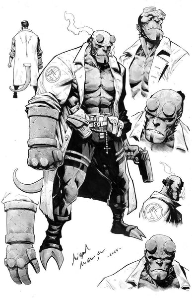 Miguel Mendonca Original Art Hellboy Illustration