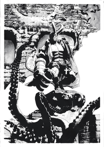 Seth Adams Original Art Hellboy Illustration