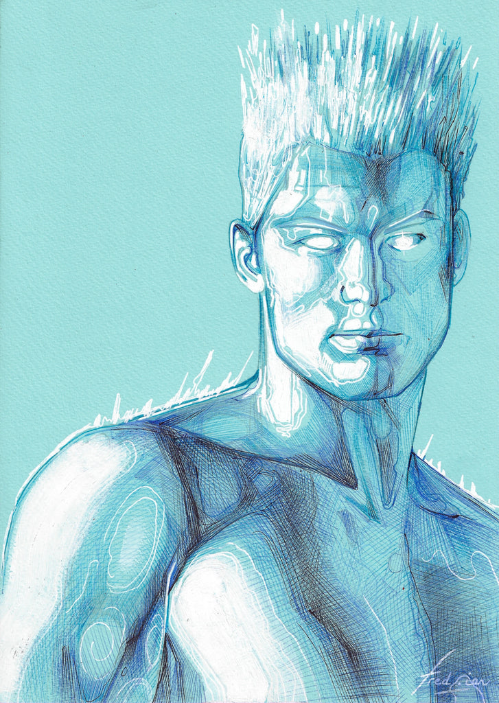 NYCC @ HOME SPECIAL DROP Fred Ian Original Art Ice Man Illustration Comic Art