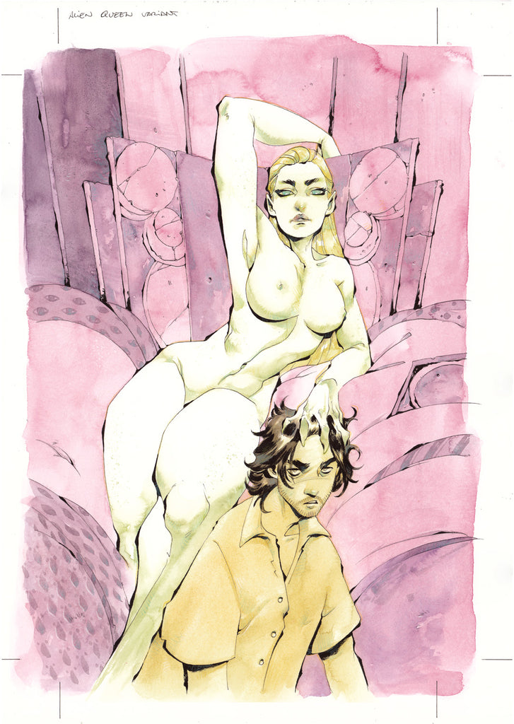 Chuma Hill Original Art ADGAF About Aliens #1 Cover Comic Art