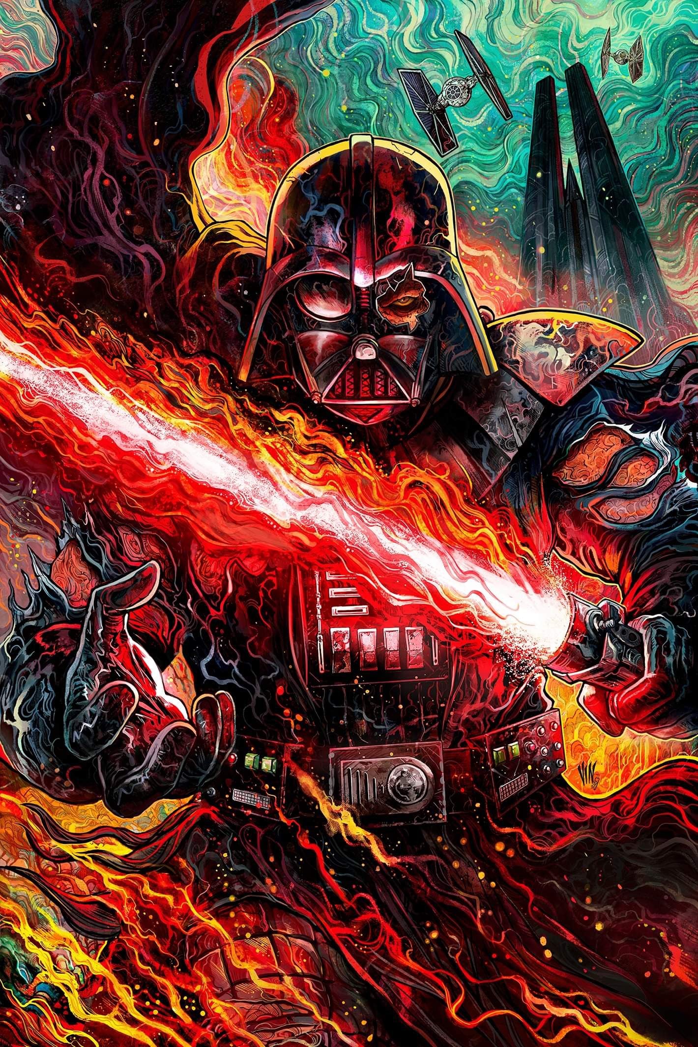 Vincenzo Riccardi Original Art Darth Vader: Dark Lord’s Fury Sideshow Collectibles Art