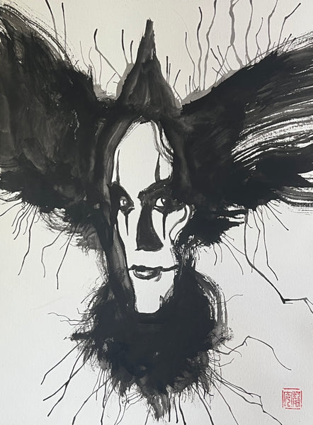 David Mack Original Art The Crow, in Memory of Brandon Lee Tribute 6 2026