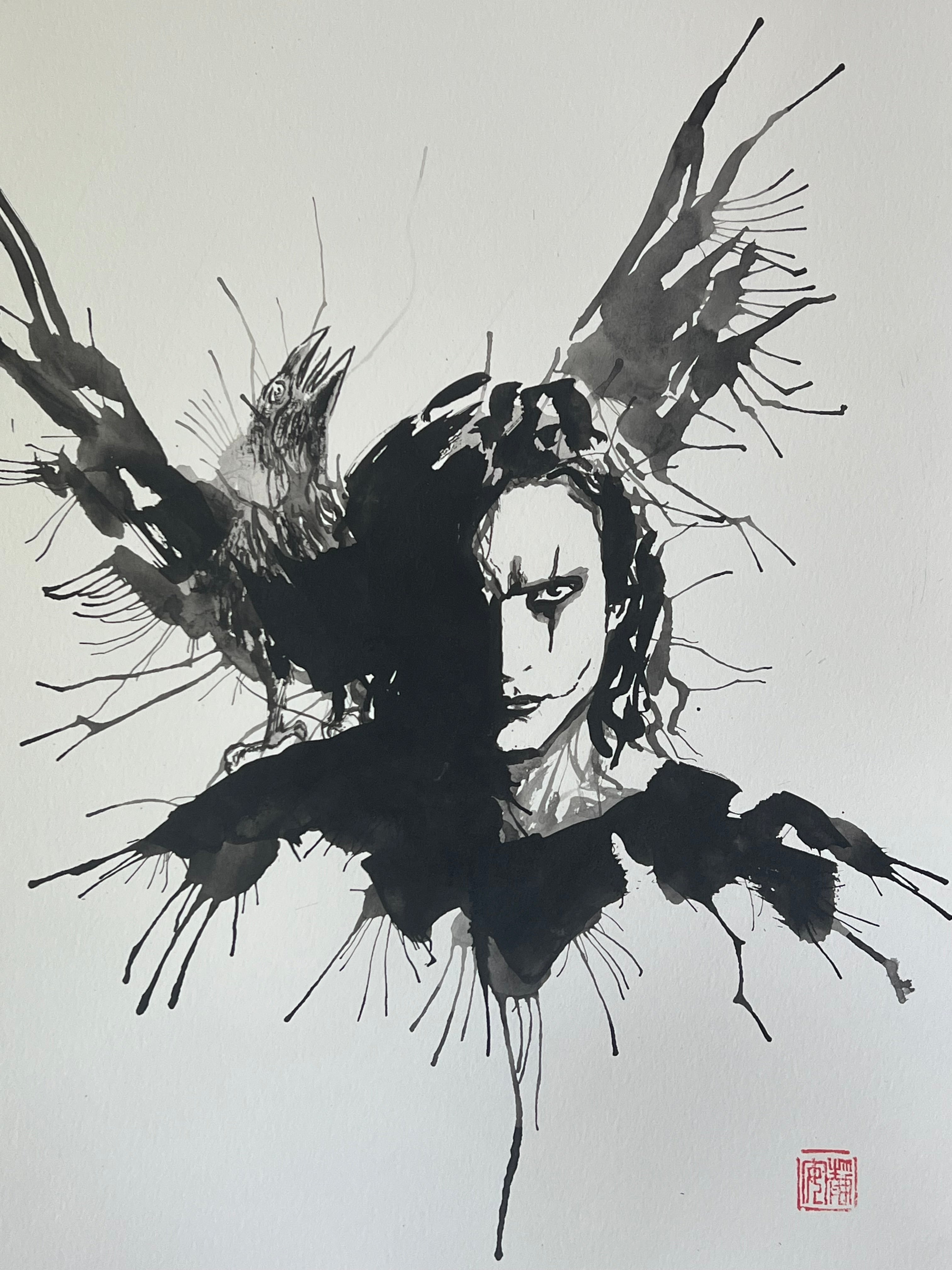 David Mack Original Art The Crow, in Memory of Brandon Lee Tribute 7 2026