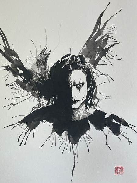 David Mack Original Art The Crow, in Memory of Brandon Lee Tribute 7 2026