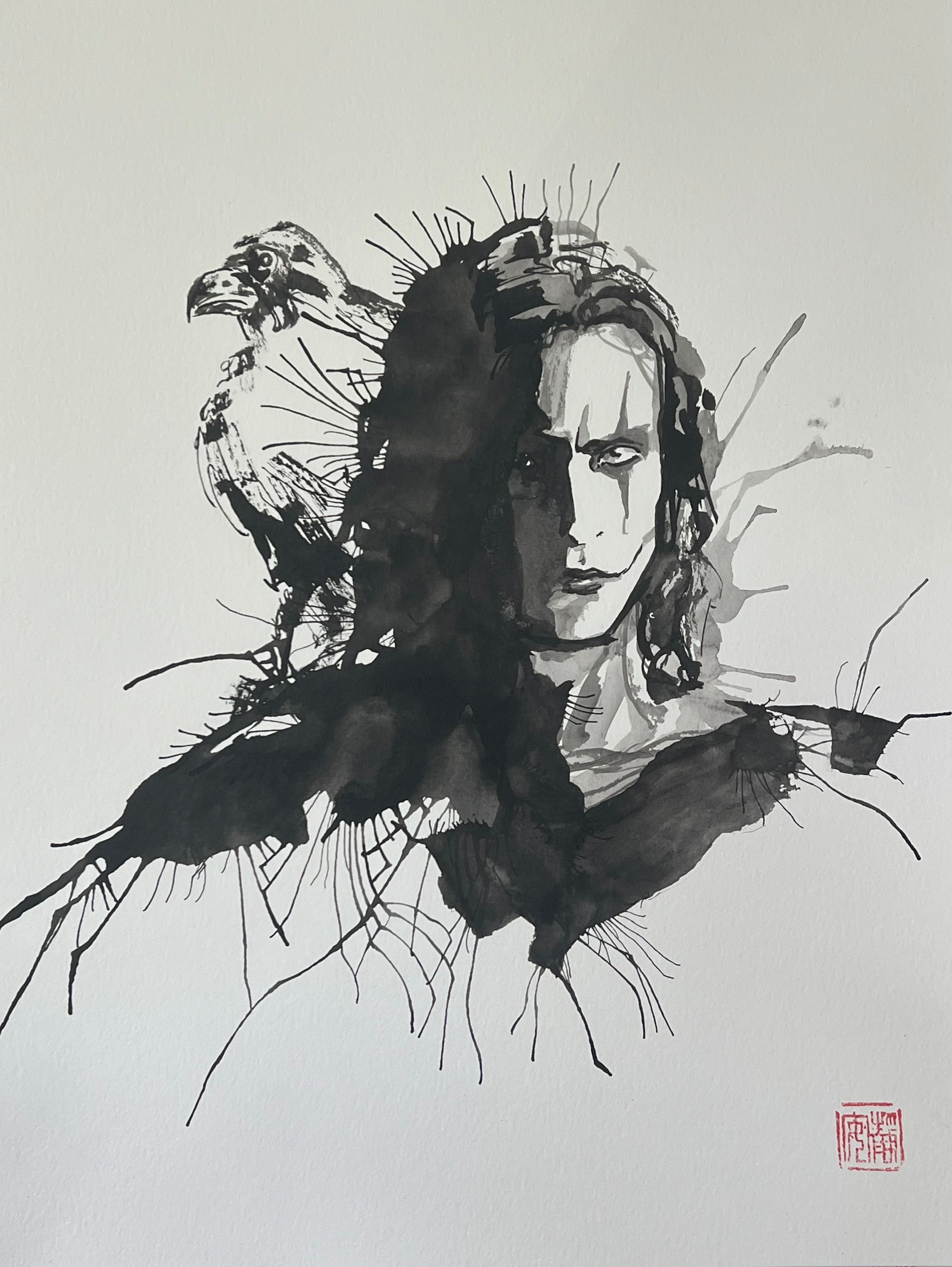 David Mack Original Art The Crow, in Memory of Brandon Lee Tribute 5 2026