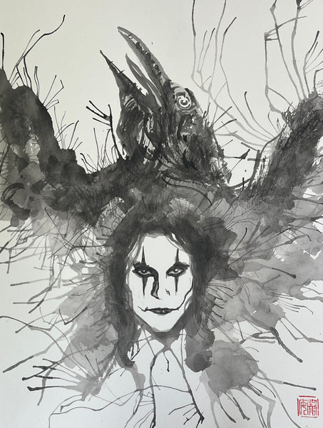 David Mack Original Art The Crow, in Memory of Brandon Lee Tribute 9 2026