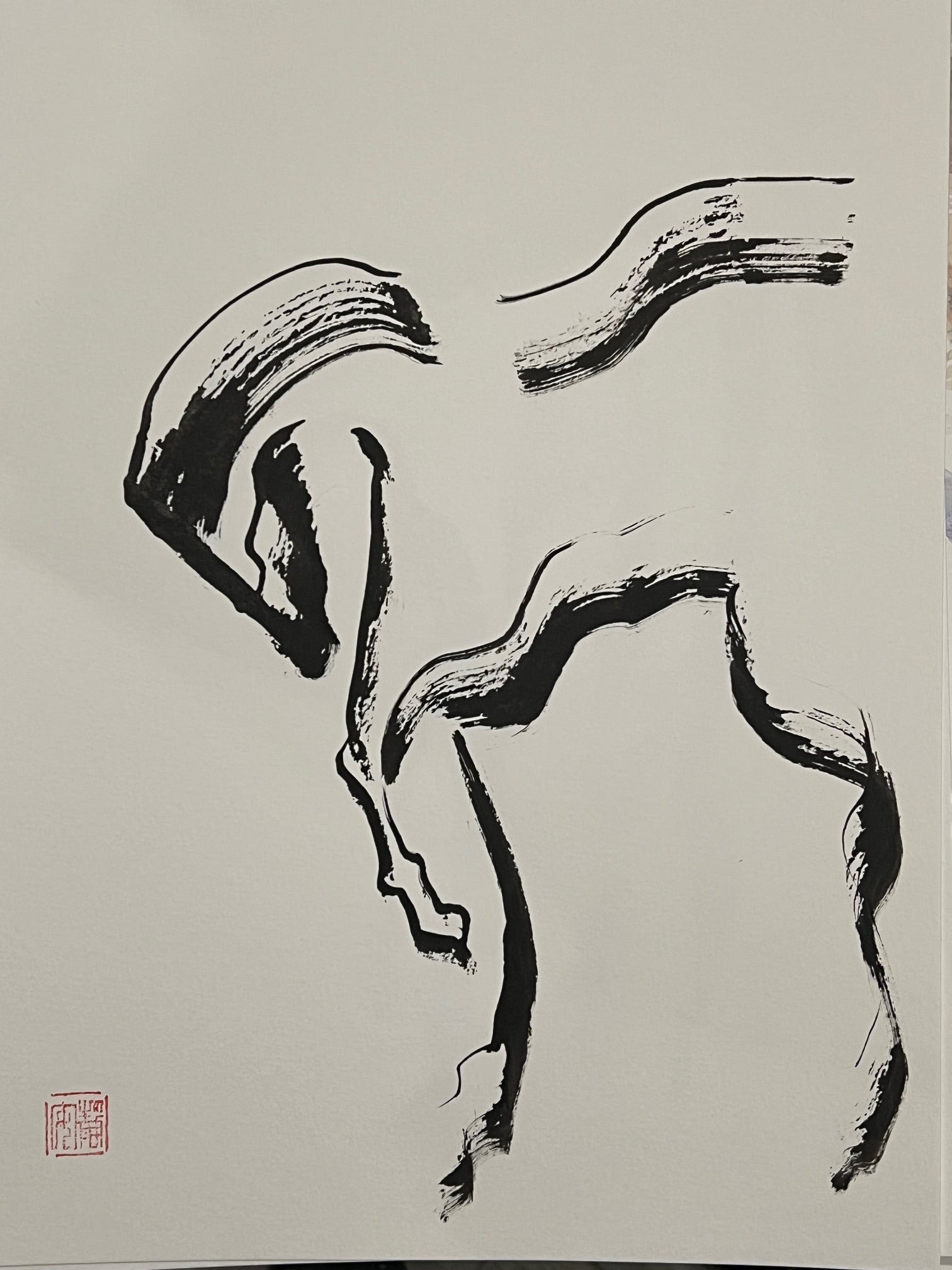 David Mack Original Art The Year of the Horse Brush & Ink Illustration 1