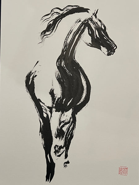 David Mack Original Art The Year of the Horse Brush & Ink Illustration 2
