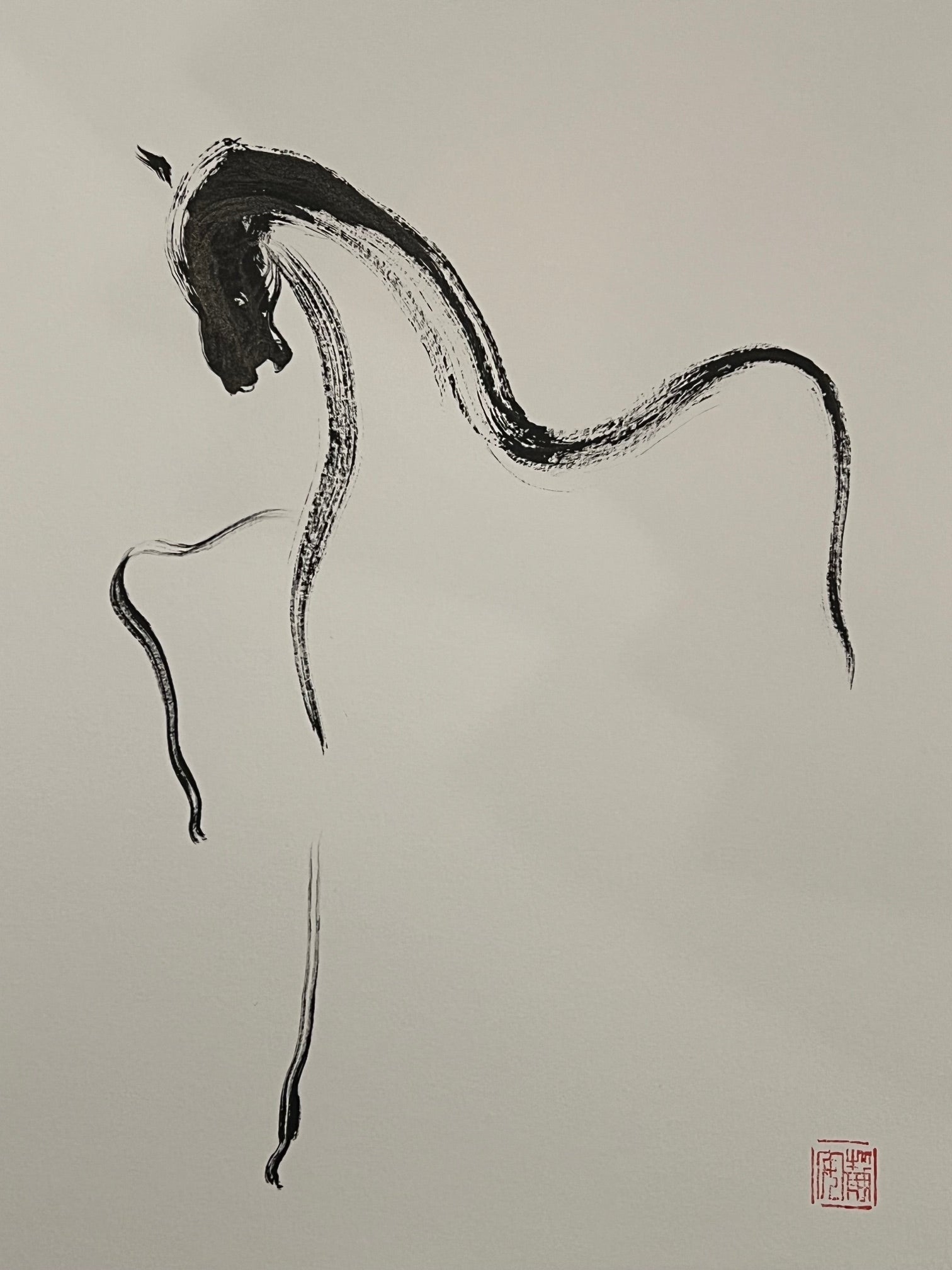 David Mack Original Art The Year of the Horse Brush & Ink Illustration 3