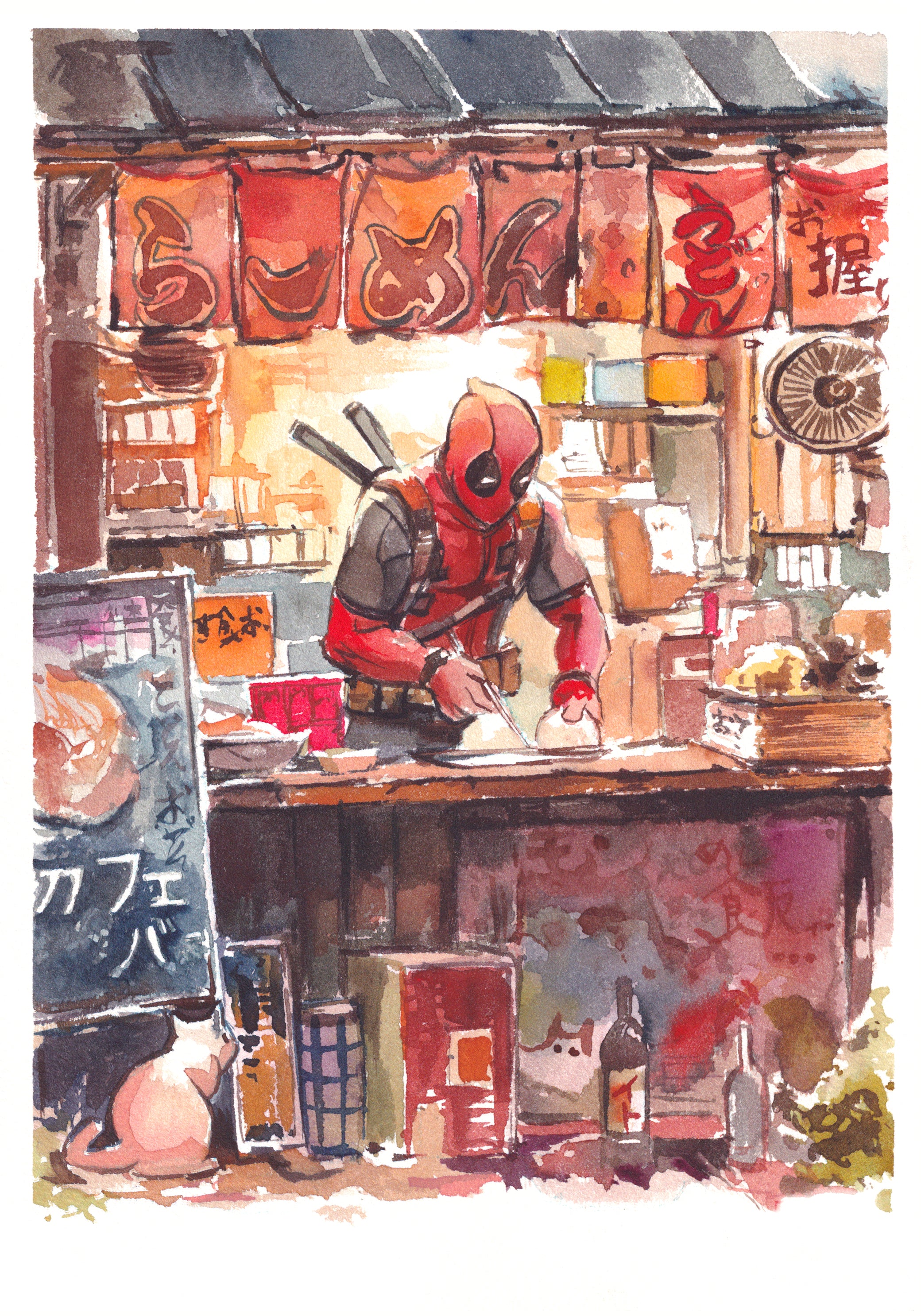 Ito 居酒屋 Izakaya Postcard Set (+Original Sketch Bundle)