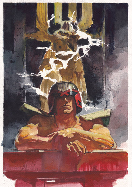 Ito Original Art Judge Dredd Illustration