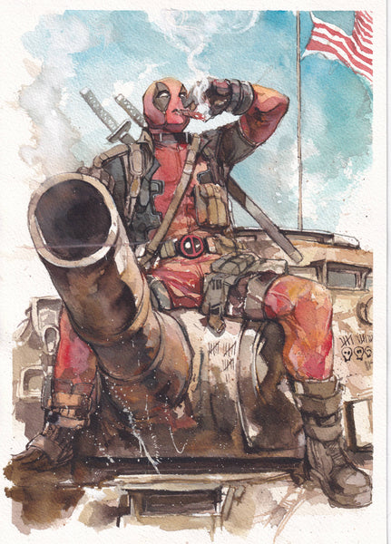 Ito Original Art Deadpool Illustration