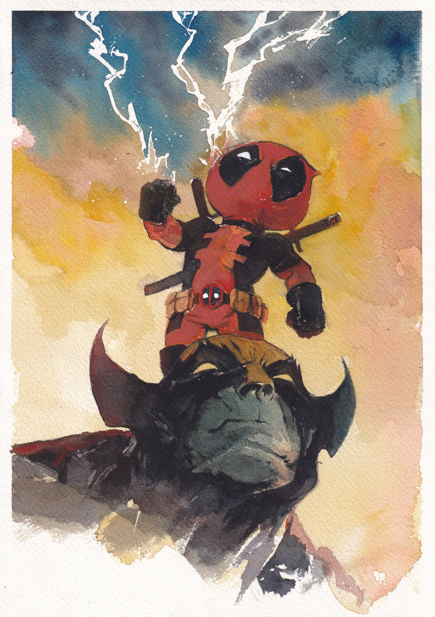 Ito Original Art Deadpool & Wolverine Illustration – Kirby's Comic Art