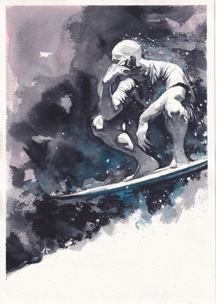 Ito Original Art Silver Surfer Illustration
