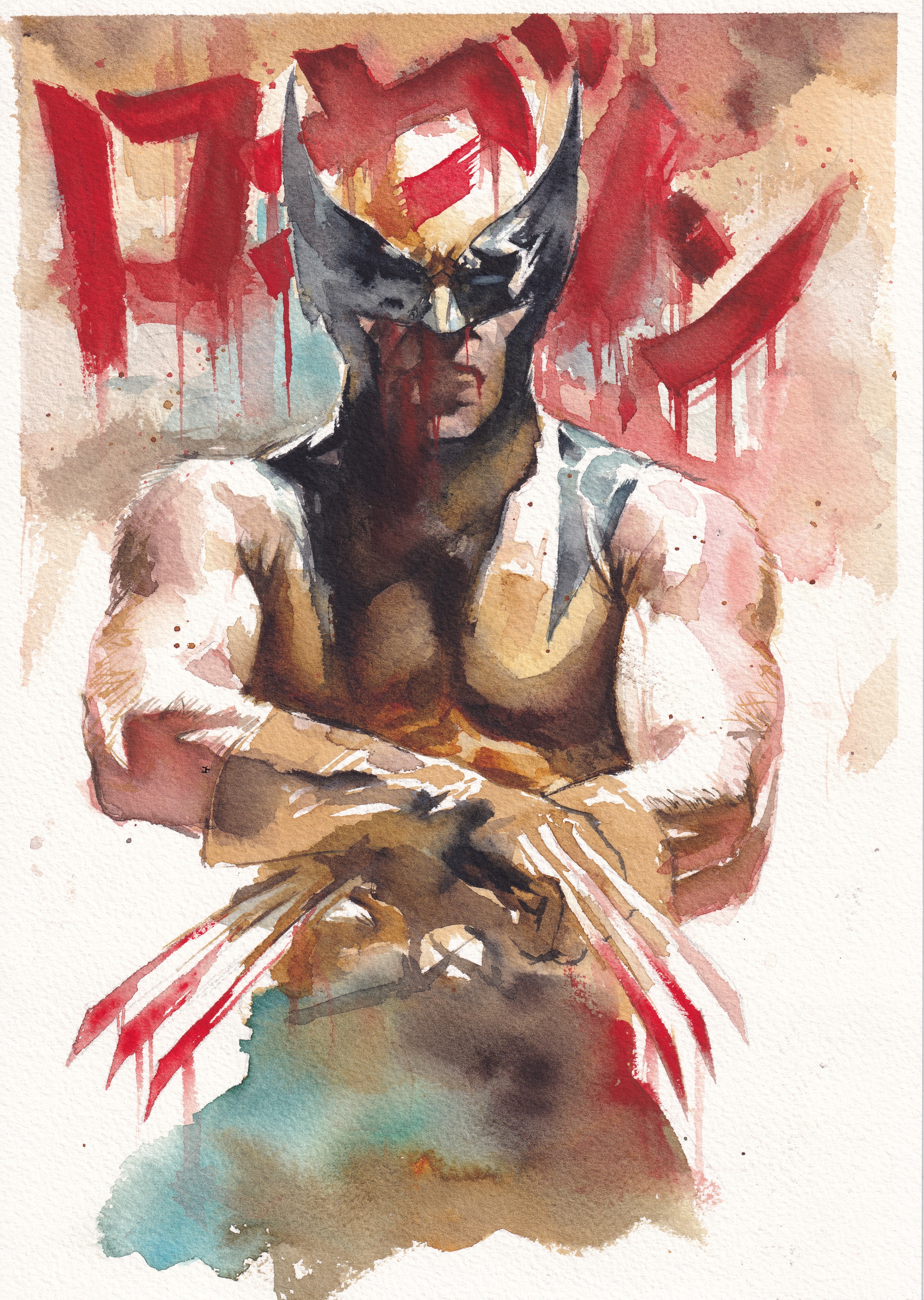 Ito Original Art Wolverine Illustration