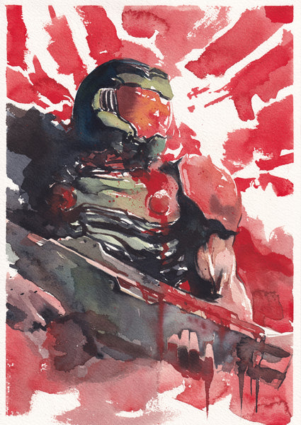Ito Original Art Doomguy Illustration
