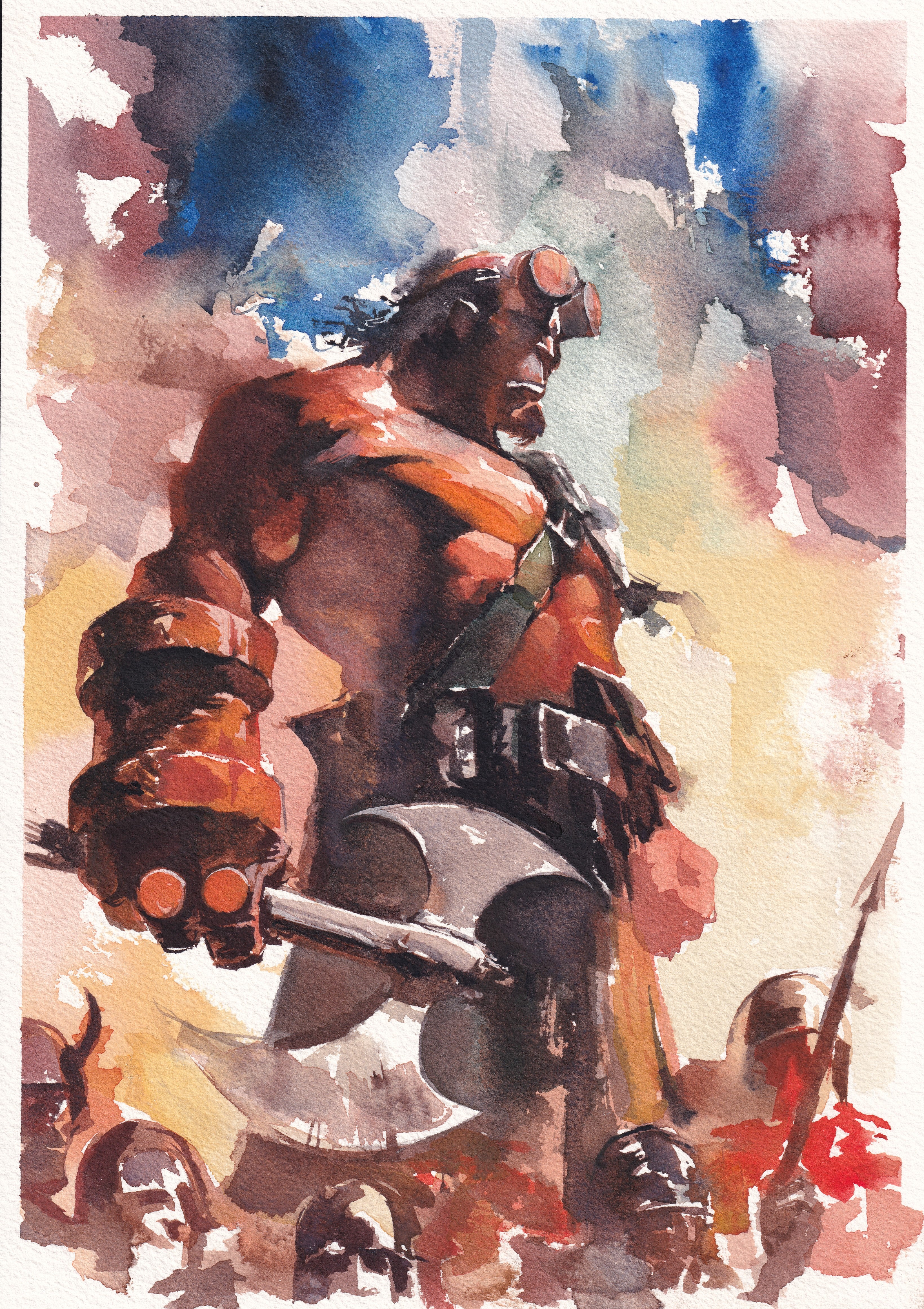 Ito Original Art Hellboy Illustration