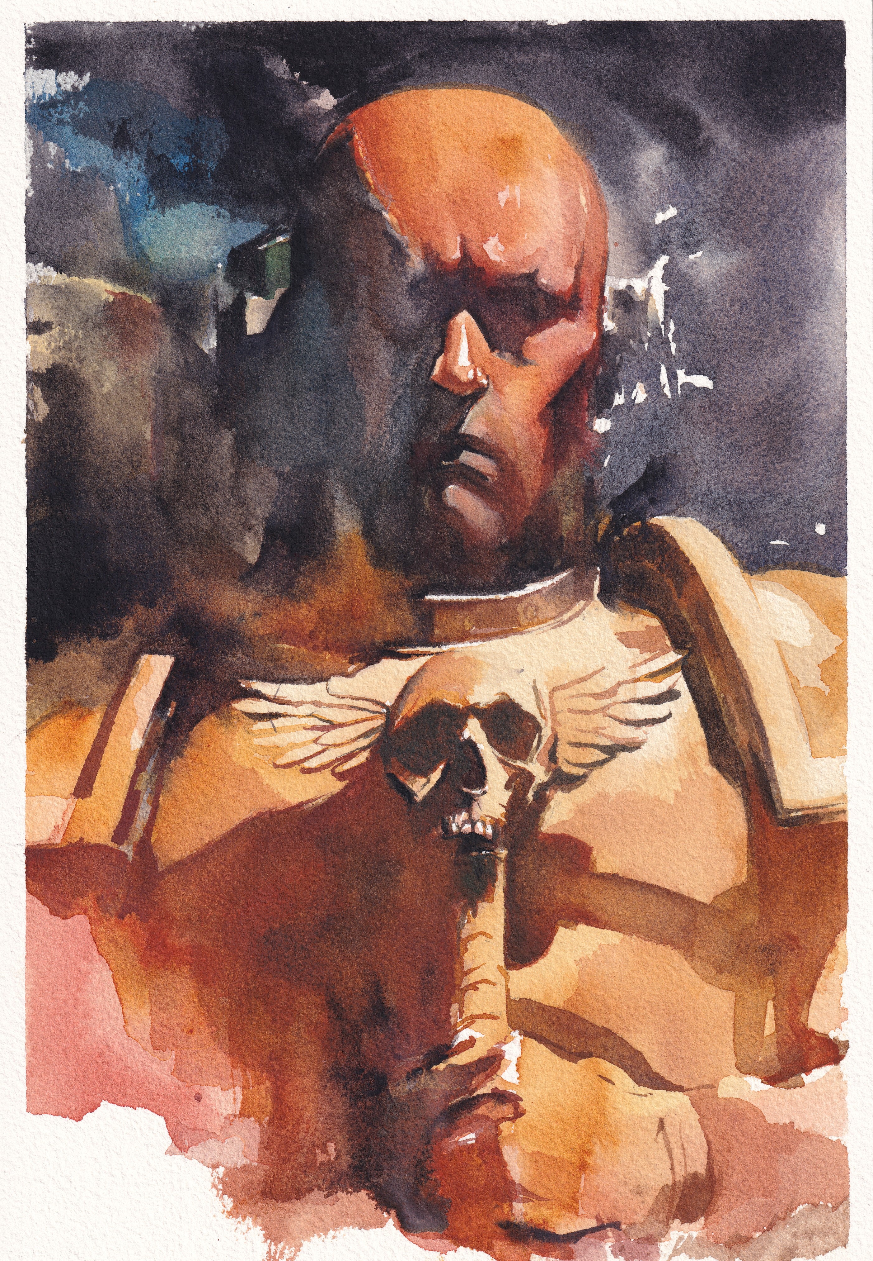 Ito Original Art Space Marine War Hammer Illustration